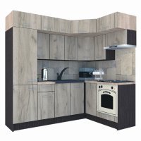 Bucatarie de Colt BIG GENA NEW ST. 160-230, Wenge / Decor K002